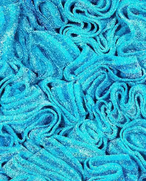 Blue raspberry sour belts