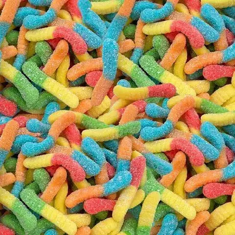 Rainbow gummy worms