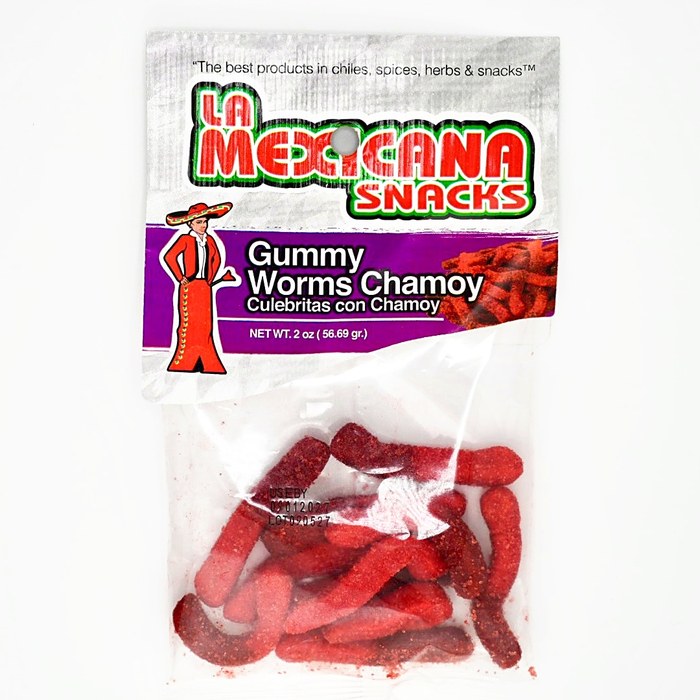 Gummy Worms with Chamoy